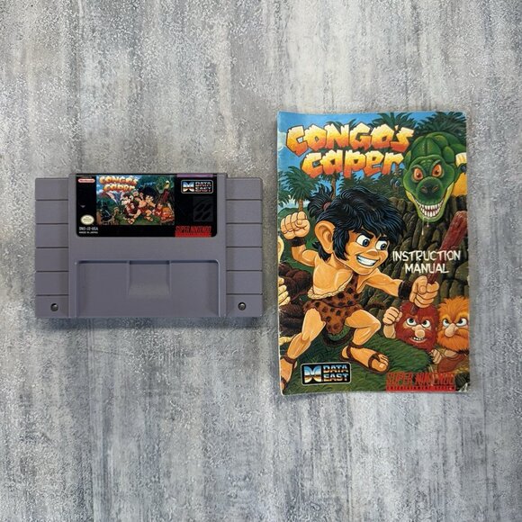 Congo's Capers Game And Instruction (Super Nintendo SNES, 1993) Tested Authentic - Picture 1 of 9